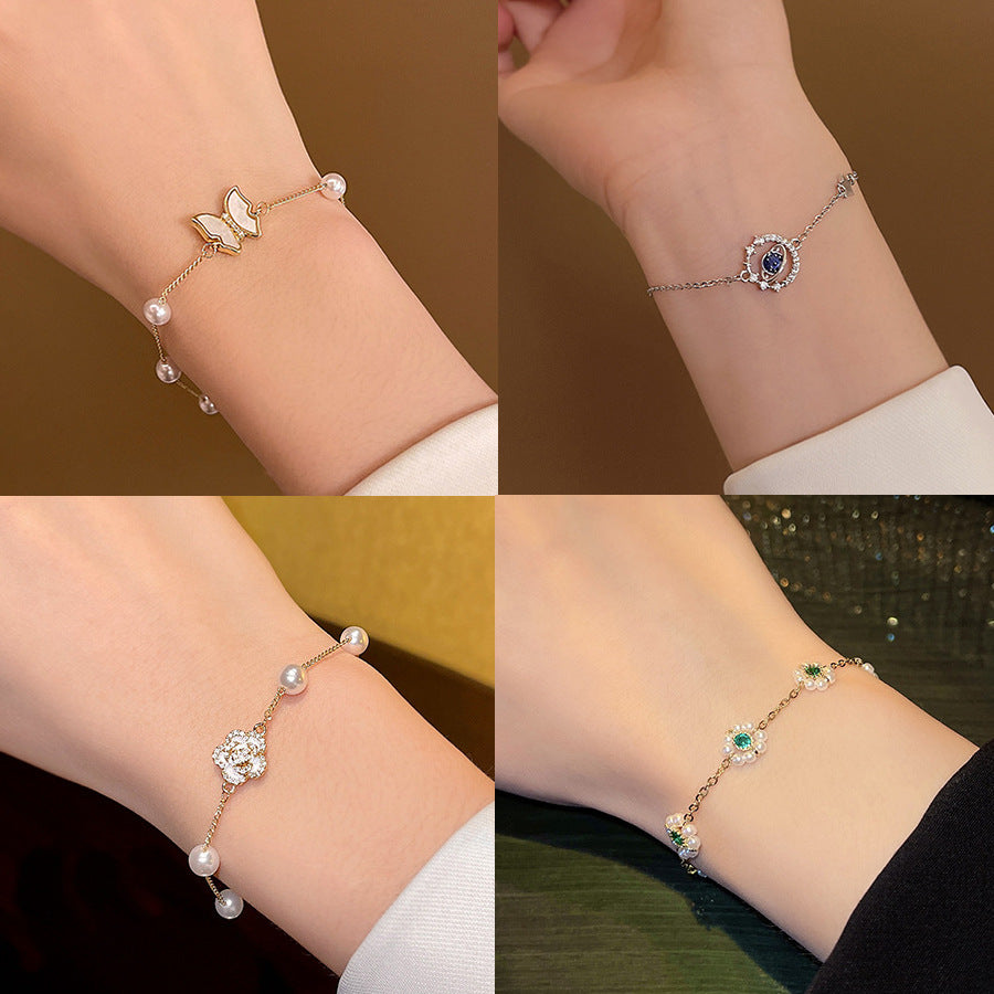 Wholesale titanium steel female niche all-match light luxury high-end lovers bracelet